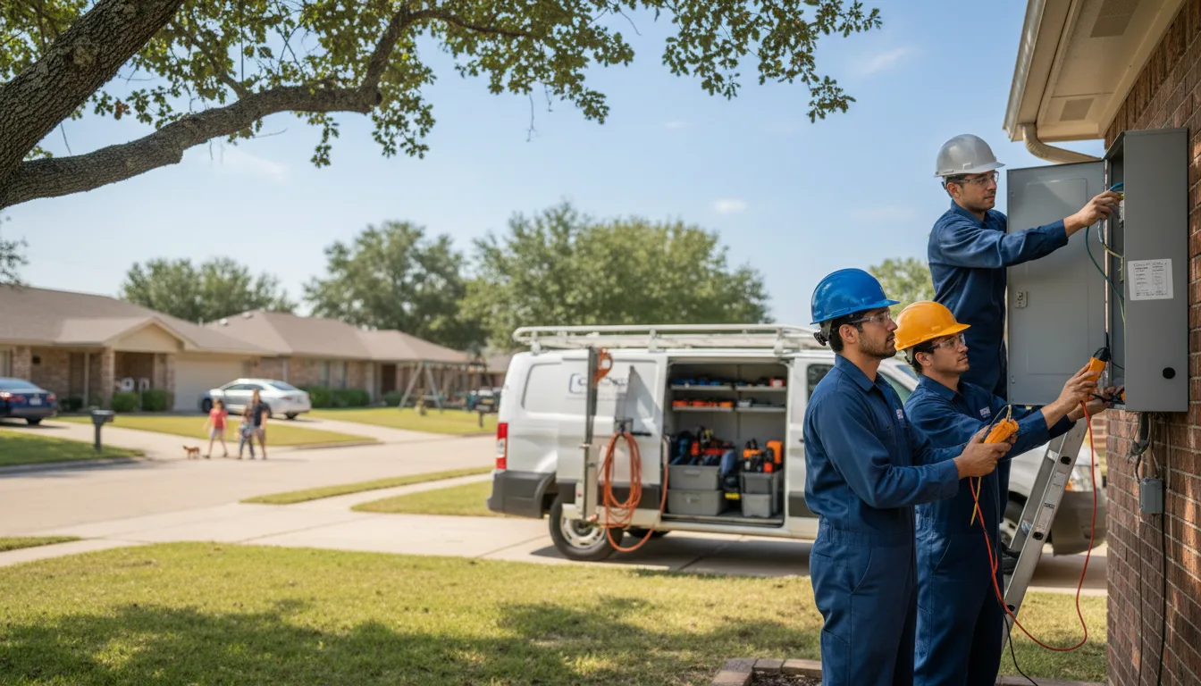 Certified electrician providing emergency electrical services in Cement, OK